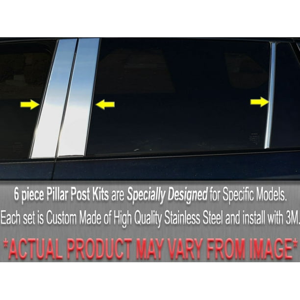 QAA FITS Maxima 1989-1994 Nissan PP89541 6 Pc: Stainless Steel Pillar Post Trim Kit, 4-Door